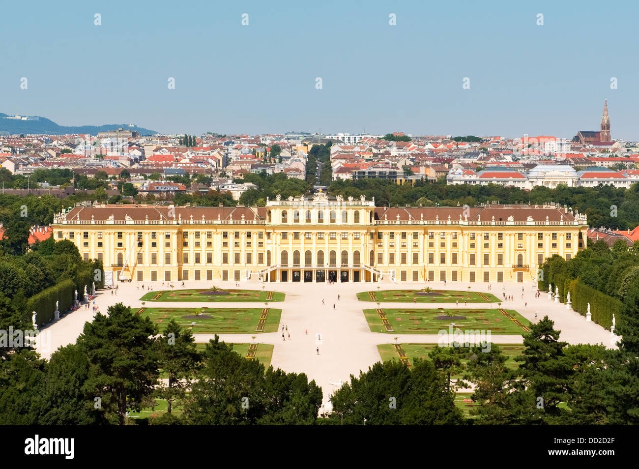 Vienna, Austria - Palazzo Schoenbrunn, un sito Patrimonio Mondiale dell'UNESCO Foto Stock
