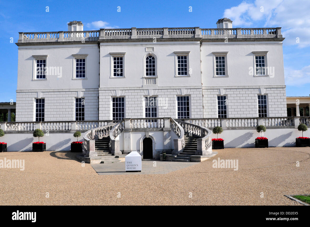 Una vista generale del Queen's House di Greenwich, London, Regno Unito Foto Stock