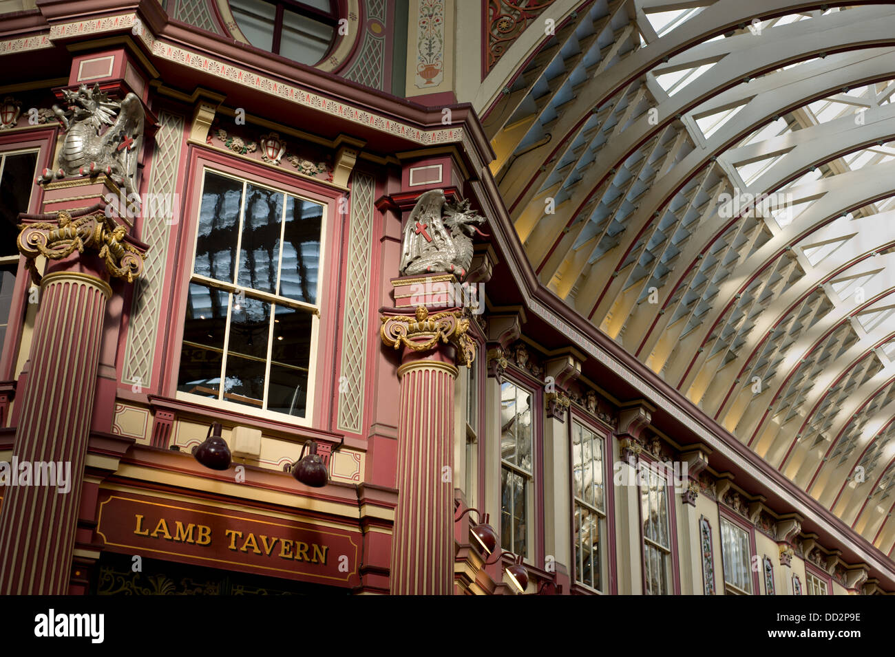 Mercato Leadenhall, Mercato coperto a Londra in Inghilterra Foto Stock