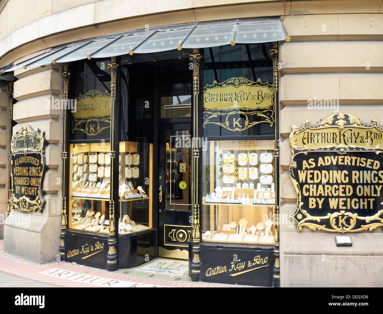 Arthur Kay & Bro gioiellerie su Market Street a Manchester REGNO UNITO Foto Stock