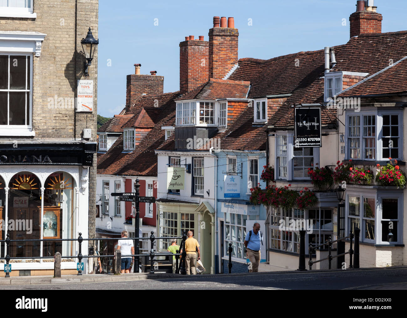 Quay Street,Lymington, Hampshire, Inghilterra Foto Stock