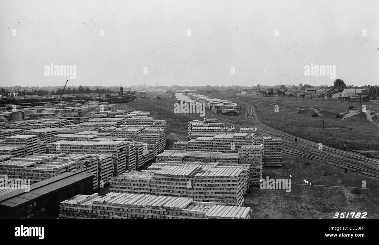 Tirante cantieri di Chicago e North Western Railway vicino Escanaba, Michigan - - 2127866 Foto Stock