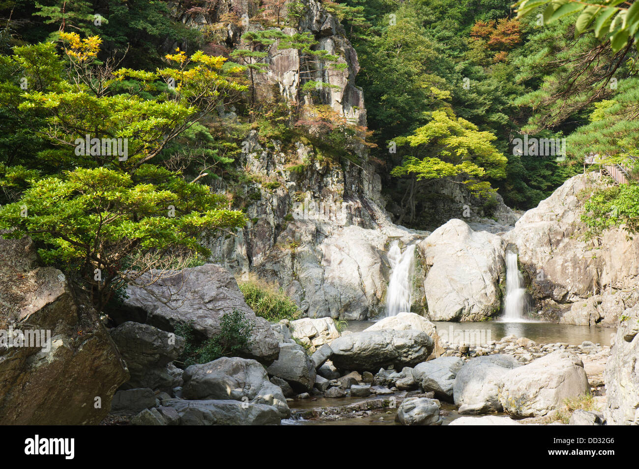 Ssangsaeng cascata, Bogyeongsa, Corea del Sud Foto Stock