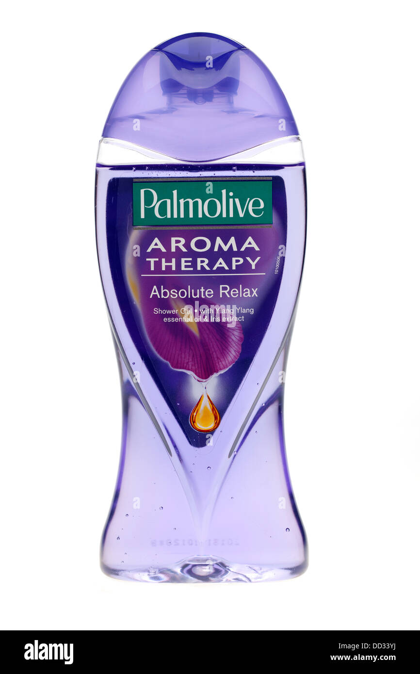 Bottiglia di Palmolive Aroma terapia assoluto relax Doccia gel con ylang ylang olio essenziale estratto Foto Stock