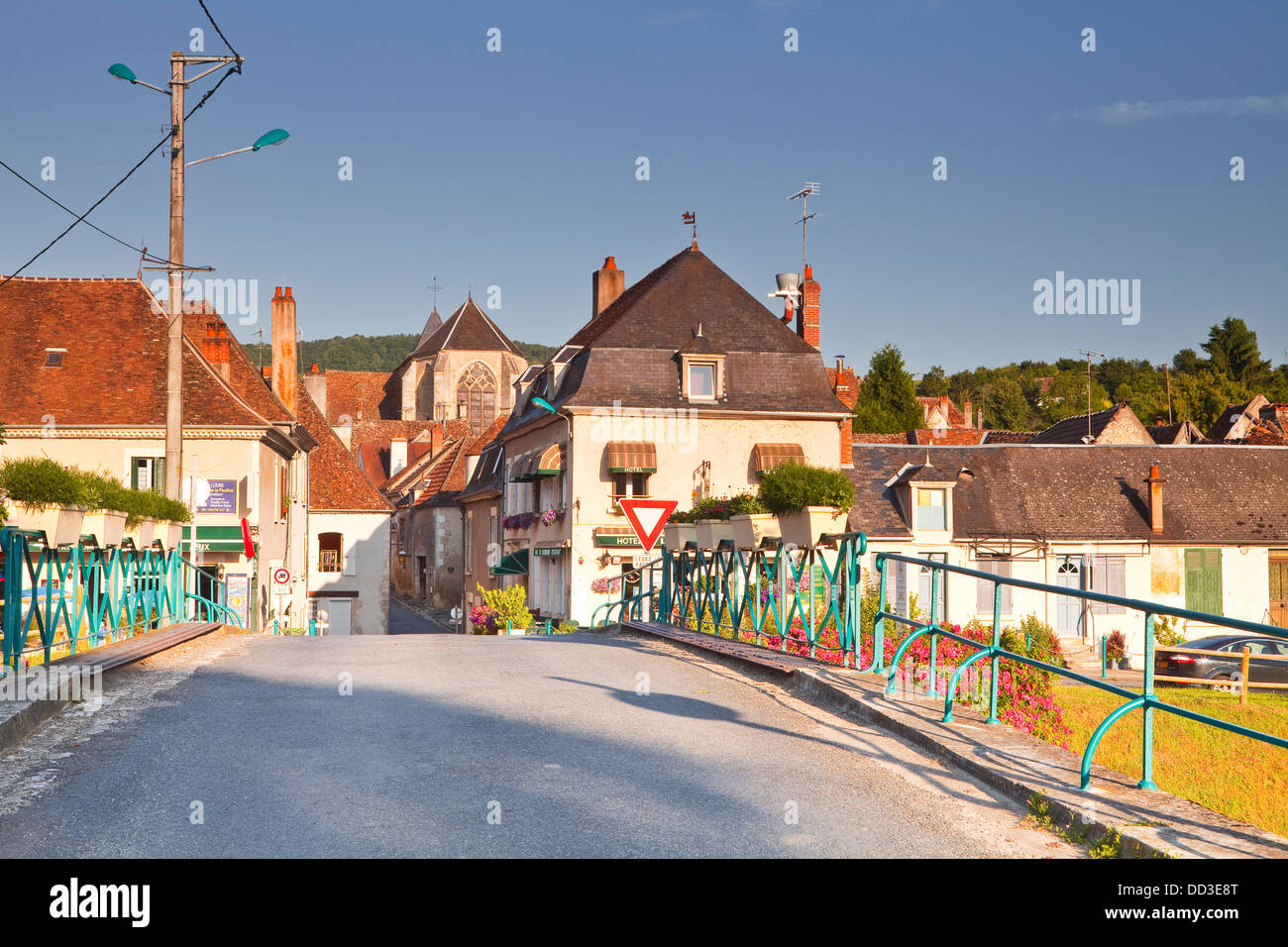 Il villaggio di Menetreol-sous-Sancerre nella Valle della Loira in Francia. Foto Stock