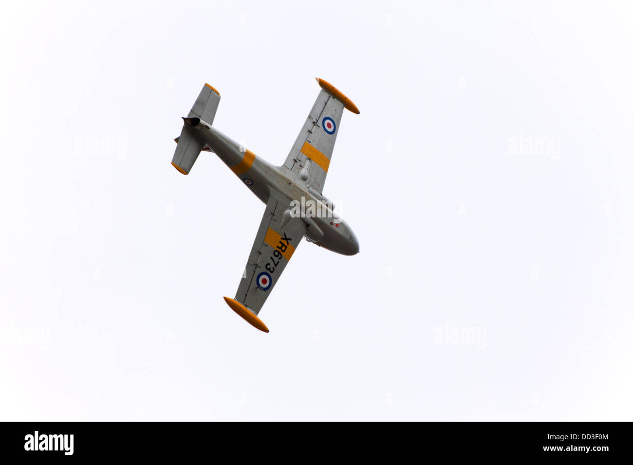 La caccia a getto Percival Provost T4 XR673 G-BLXO in volo su Sandtoft Airfield Foto Stock