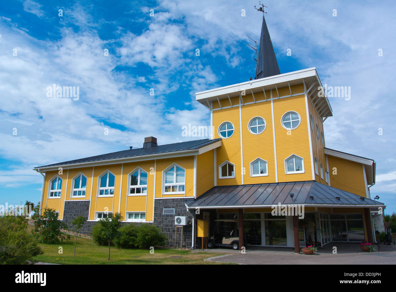 Edificio principale di alloggiamento Yyteri ristorante Golf Club in Pori FINLANDIA Europa settentrionale Foto Stock