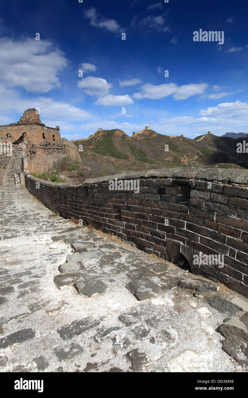 La Grande Muraglia della Cina nei pressi di Jinshanling villaggio provenzale di Pechino, Cina, Asia. Foto Stock