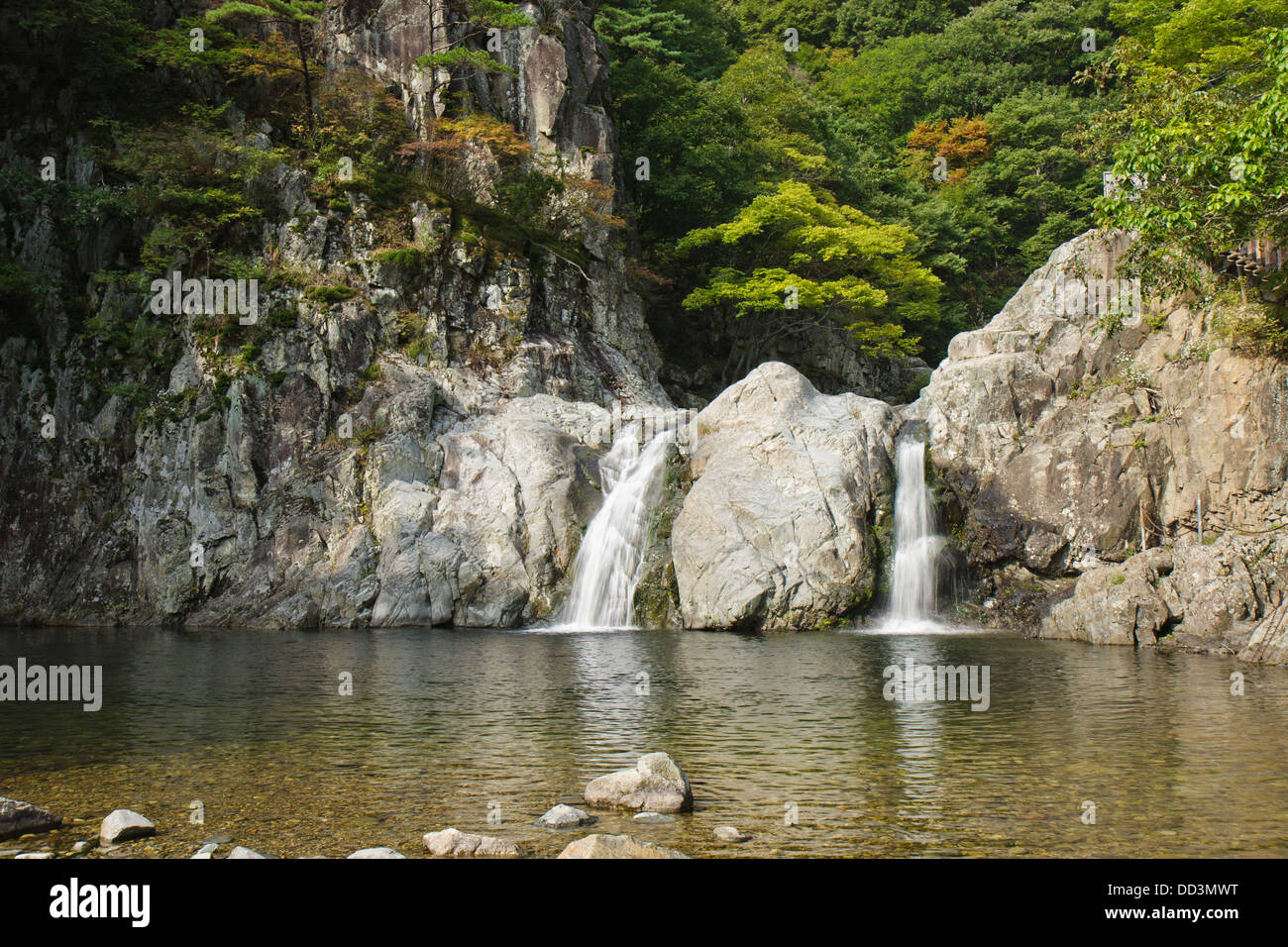 Ssangsaeng cascata, Bogyeongsa, Corea del Sud Foto Stock