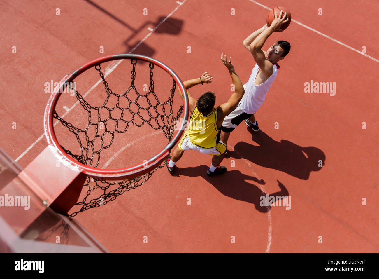 I giocatori di basket Foto Stock