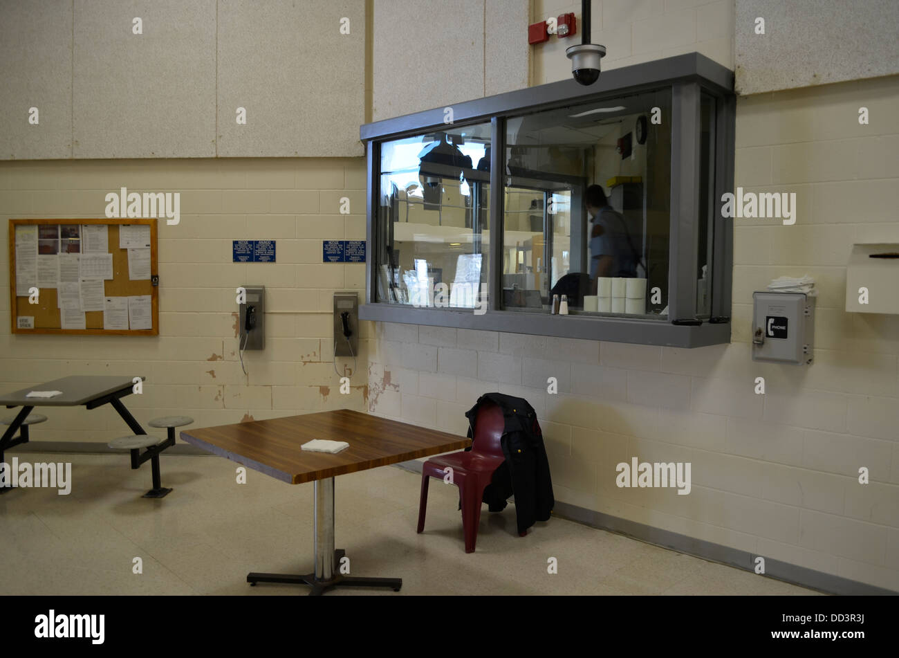 Unità di alloggiamento, con l'unità centrale di controllo. Diagnosi & Evaluation Center, Lincoln, Nebraska. Prigione di Massima Sicurezza. Foto Stock