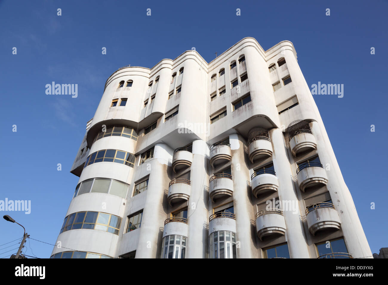 Architettura Art Deco nella città di Casablanca, Marocco Foto Stock