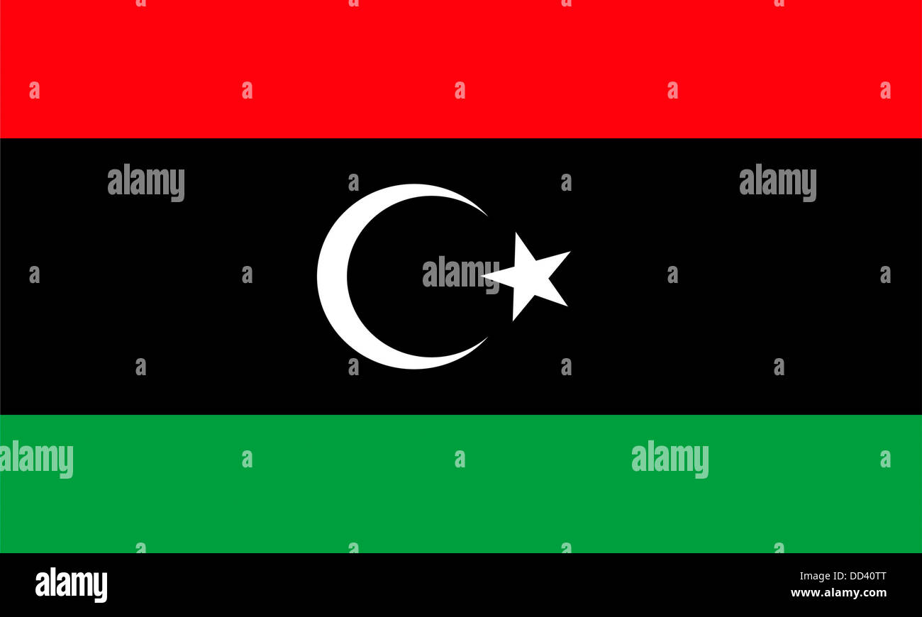 bandiera della Libia Foto Stock