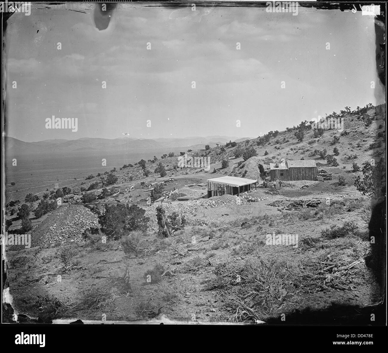 La Transilvania Number 1, situata a Belmont, Nevada, era un'operazione mineraria nota per la sua produzione di argento. L'area giocò un ruolo nella storia mineraria del Nevada, contribuendo al boom minerario dello stato alla fine del XIX secolo. Foto Stock