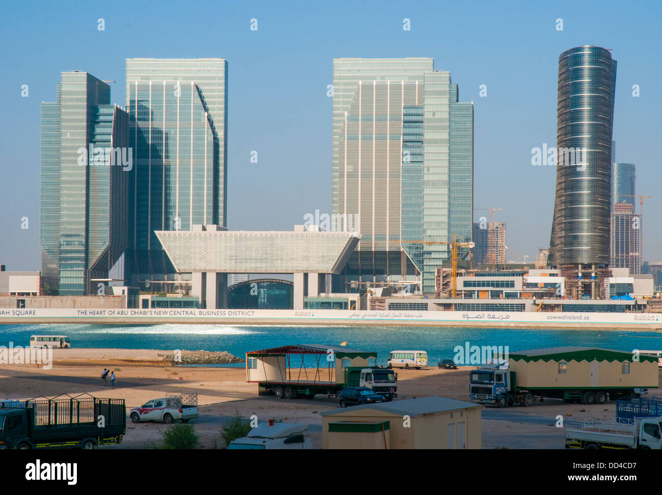Nuovo sviluppo si estende la Abu Dhabi CBD verso est Foto Stock