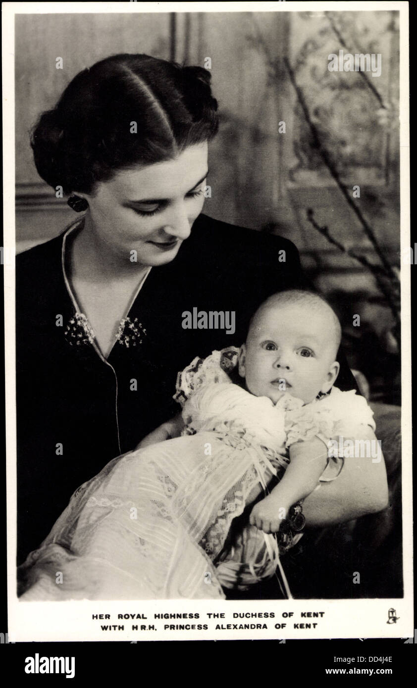 Ak Sua Altezza Reale la Duchessa di Kent, la Principessa Alexandra di Kent; Foto Stock