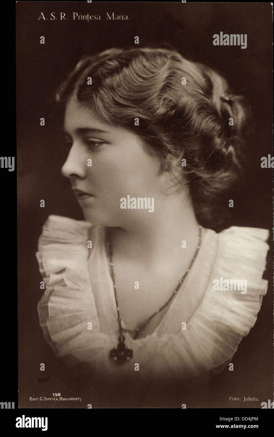 Ak A.S.R. Printesa Maria, Adel Rumänien, Prinzessin; Foto Stock