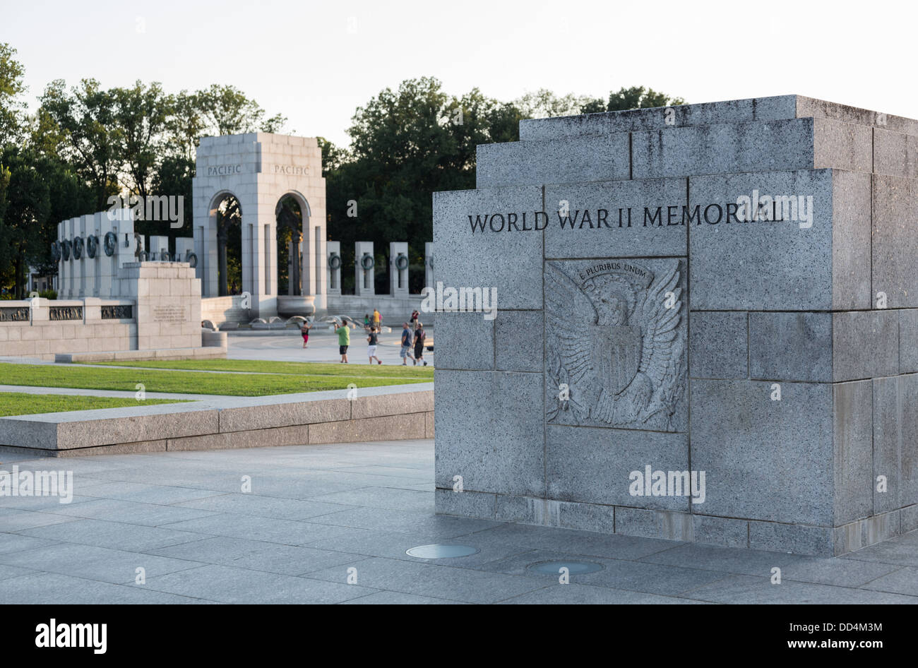 Stati Uniti National Memoriale della Seconda Guerra Mondiale, il National Mall di Washington, D.C. Stati Uniti d'America Foto Stock