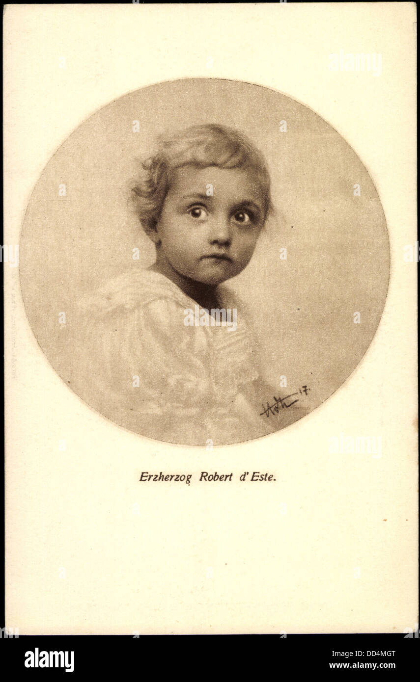 Künstler Ak Erzherzog Robert d'Este als kleiner Junge; ungelaufen, sehr guter Zustand Foto Stock