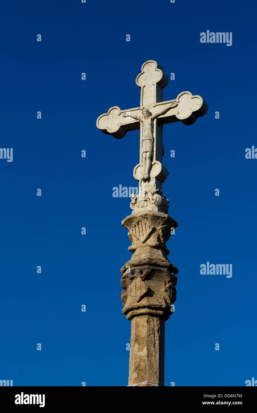 Croce si è conclusa in Pinedo, Valencia Foto Stock