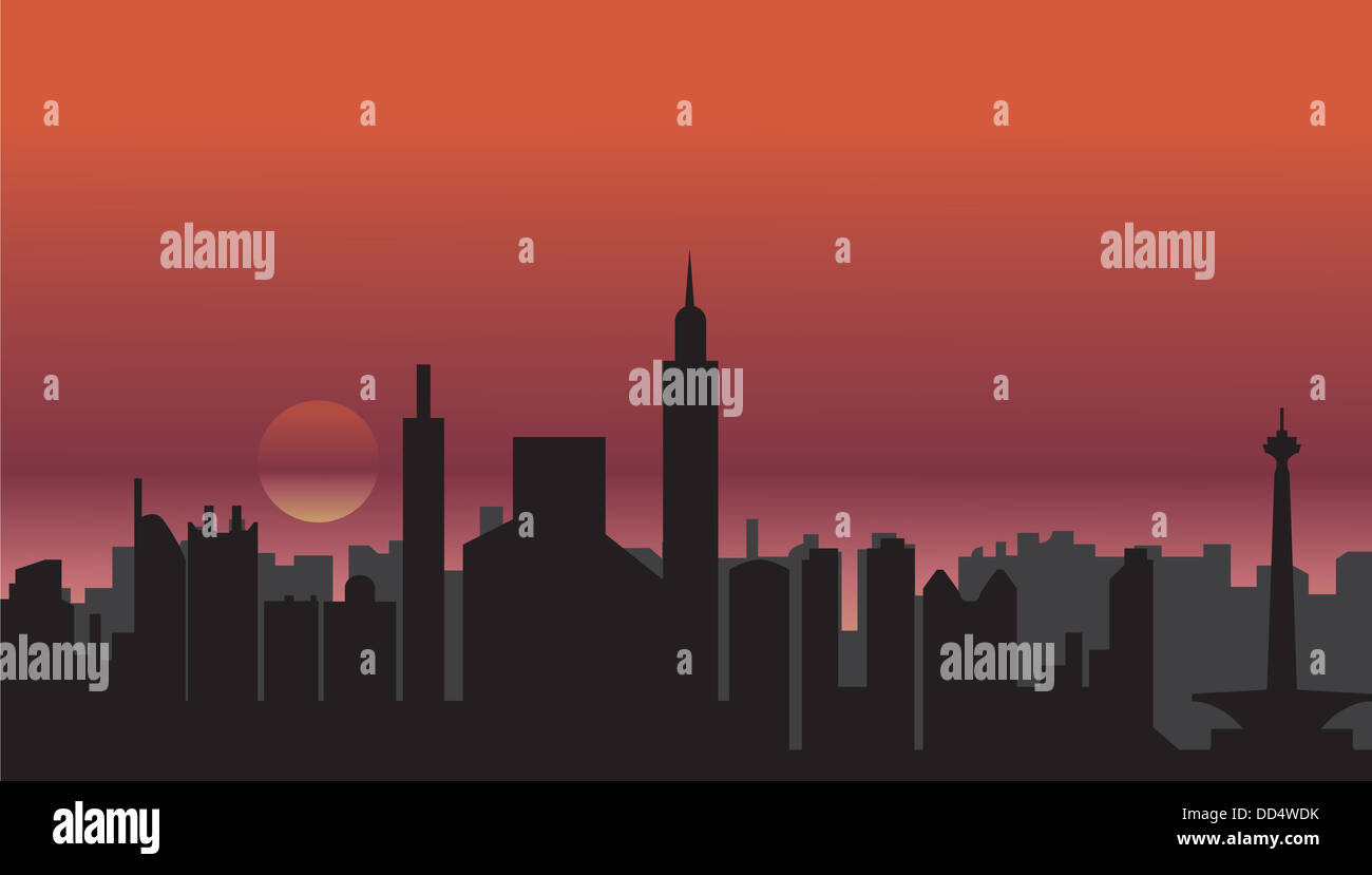 Lo skyline di jakarta indonesia in bianco e nero Foto Stock Lo skyline di jakarta indonesia in bianco e nero Foto Stock