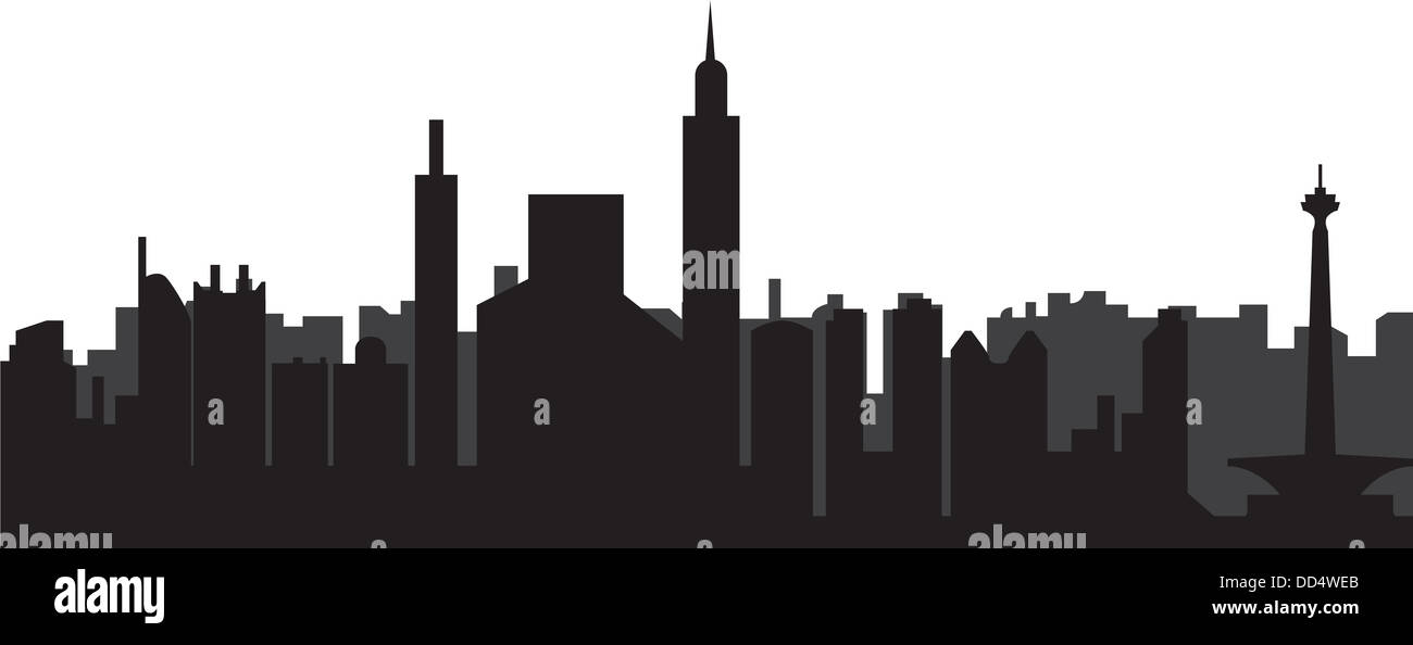 Lo skyline di jakarta indonesia in bianco e nero Foto Stock Lo skyline di jakarta indonesia in bianco e nero Foto Stock