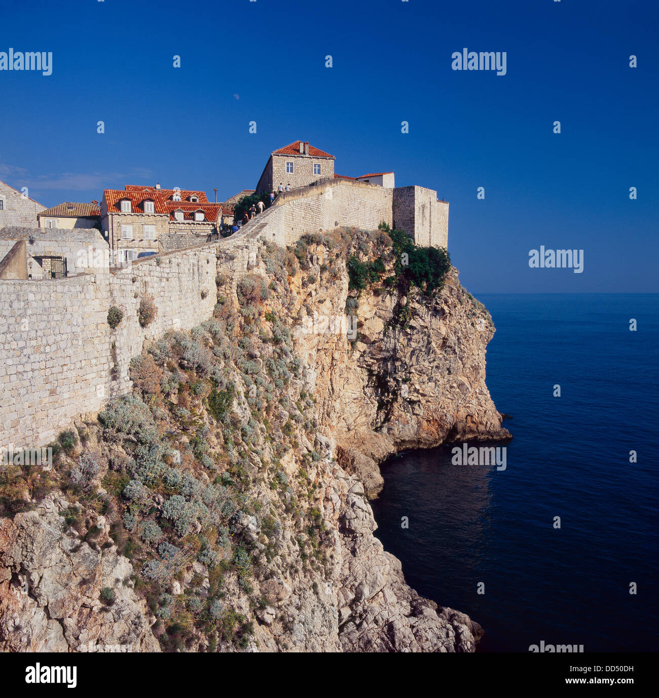 Dubrovnik le mura della città Foto Stock