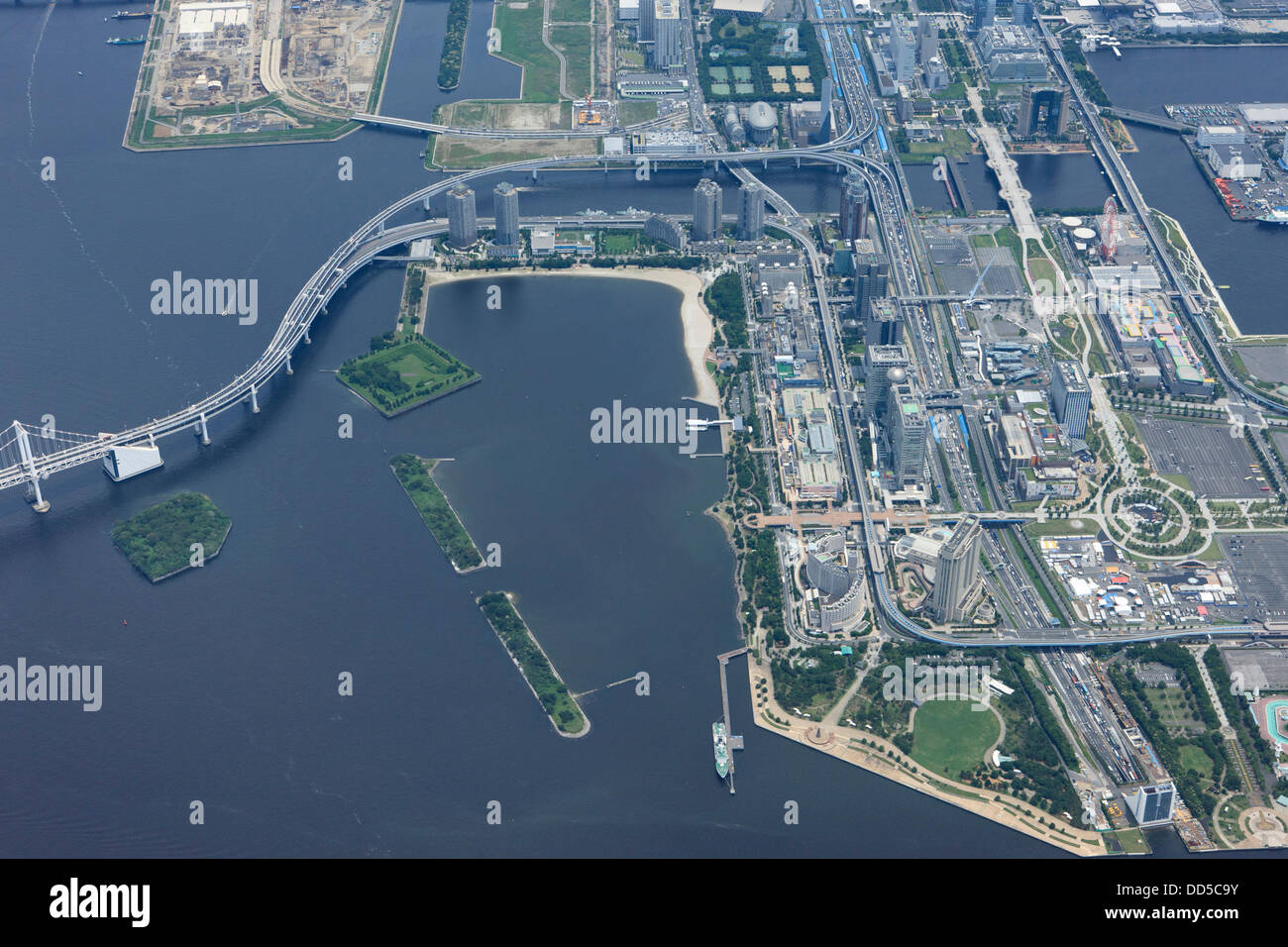 Odaiba Marine Park: Tokyo, Giappone: Vista aerea del luogo proposto per il 2020 Giochi olimpici estivi. (Foto di AFLO) Foto Stock