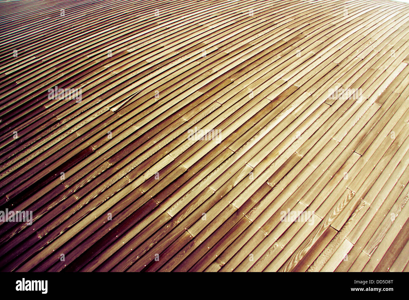 Lo stile di clinker di rivestimento in legno per la costruzione di Foto Stock