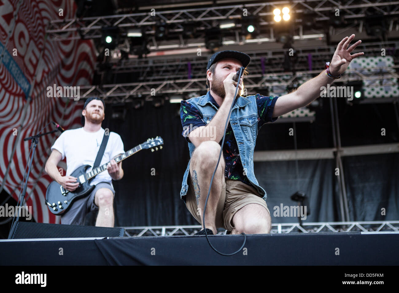 Immettere Shikari esegue in Budapest Foto Stock