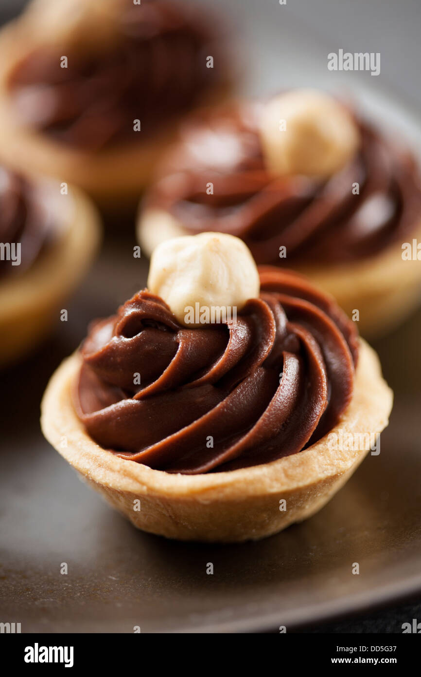 Crostate con cioccolato ripieno Foto Stock
