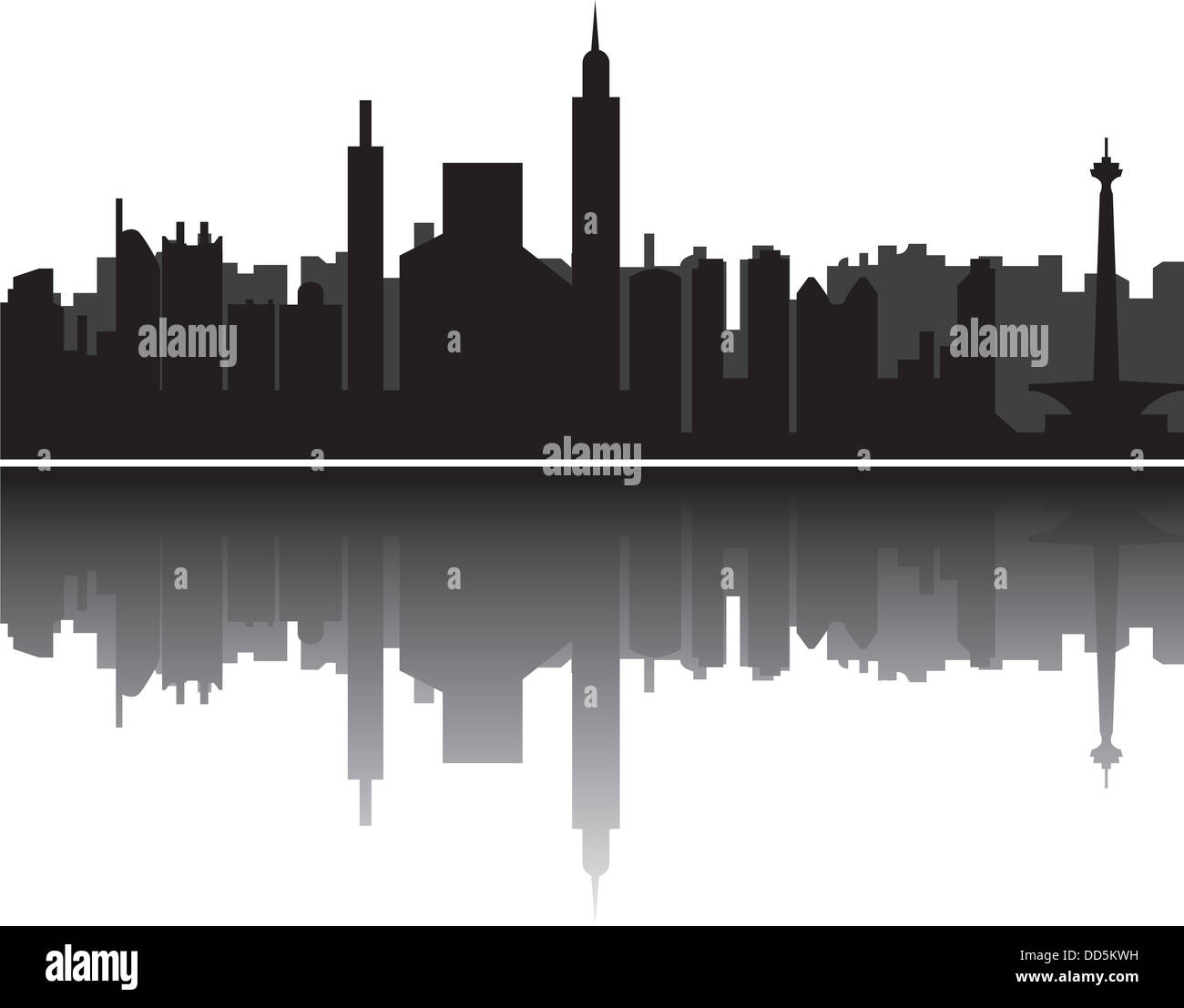 Lo skyline di jakarta indonesia in bianco e nero Foto Stock Lo skyline di jakarta indonesia in bianco e nero Foto Stock