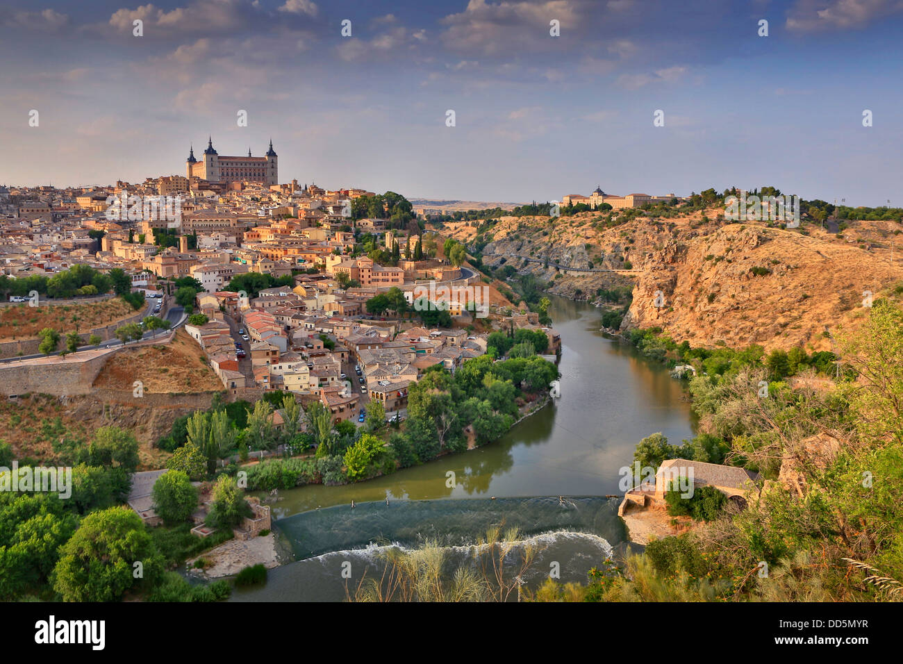 Vista di Toledo città vecchia in Spagna Foto Stock