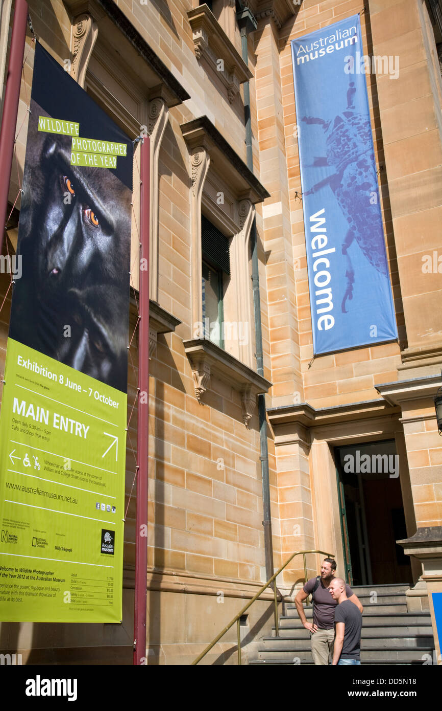 Australian Museum di storia naturale,college street,centro di Sydney Foto Stock