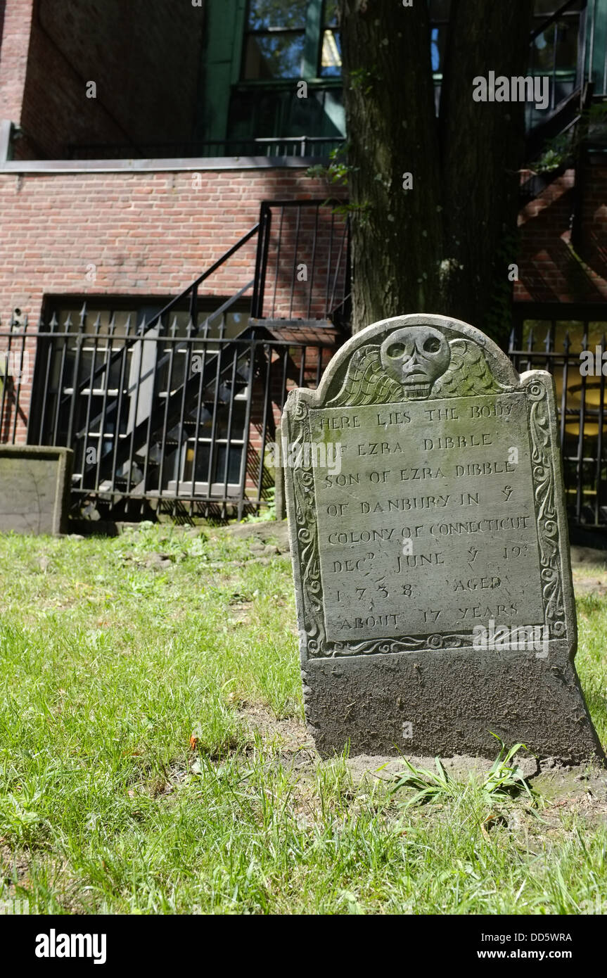 Vecchio Granaio di seppellimento di massa, Boston, Stati Uniti d'America Foto Stock