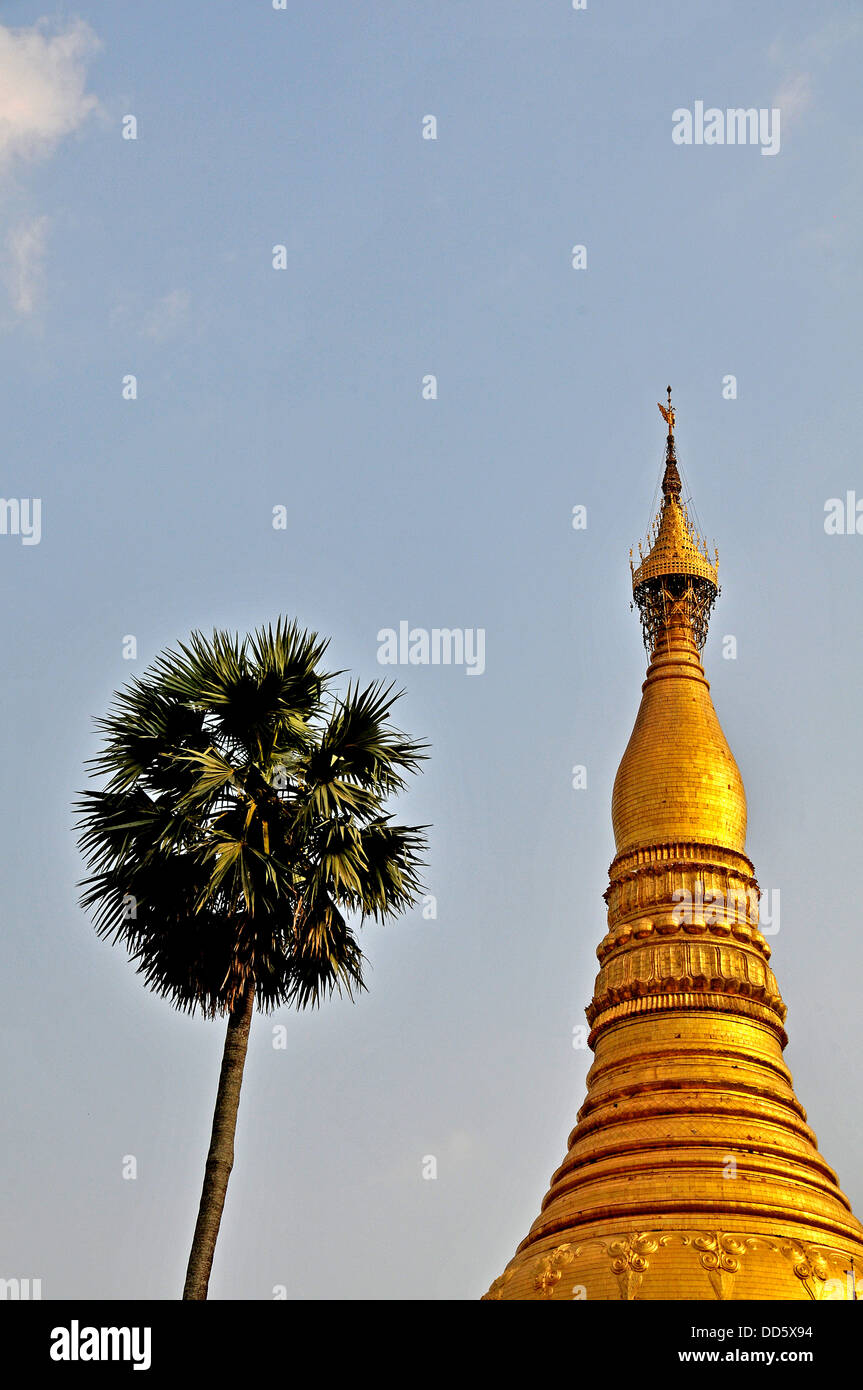 Il grande stupa dorato di Shwedagon Paya (Shwe Dagon Pagoda), Yangon (Rangoon), Myanmar (Birmania) Foto Stock
