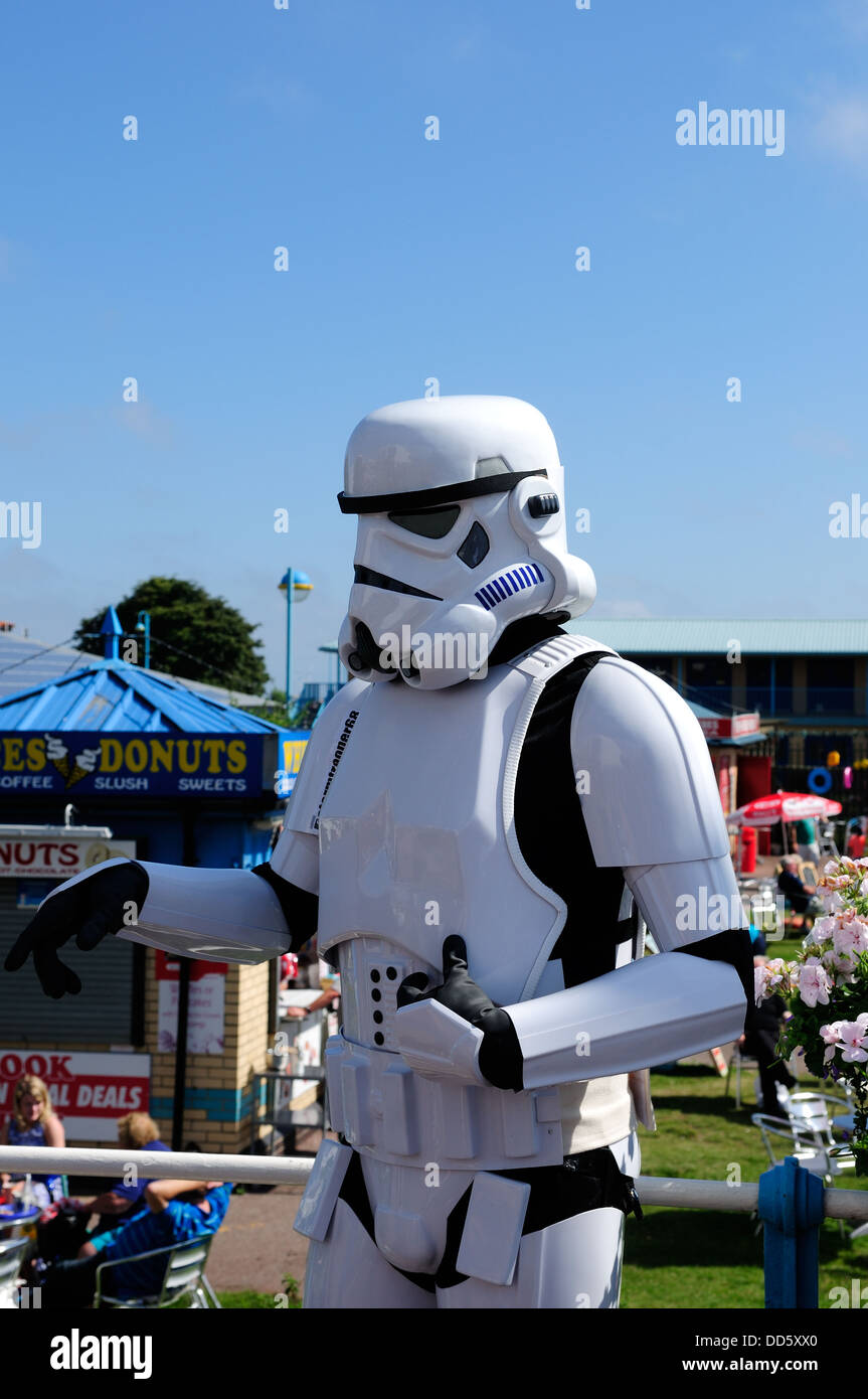 Star Wars,Strom Trooper.Skegness,lincolnshire. Foto Stock