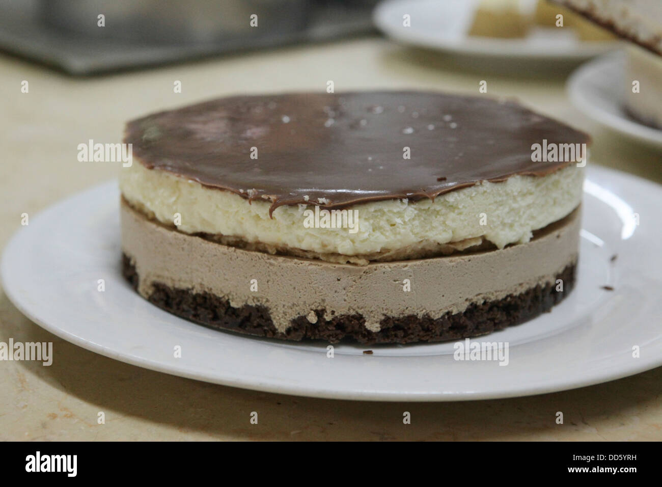 Crema di cioccolato torta Foto Stock