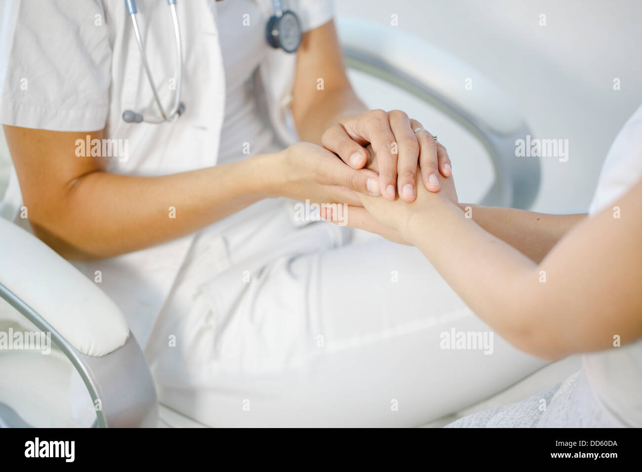 Paziente in consultazione Foto Stock