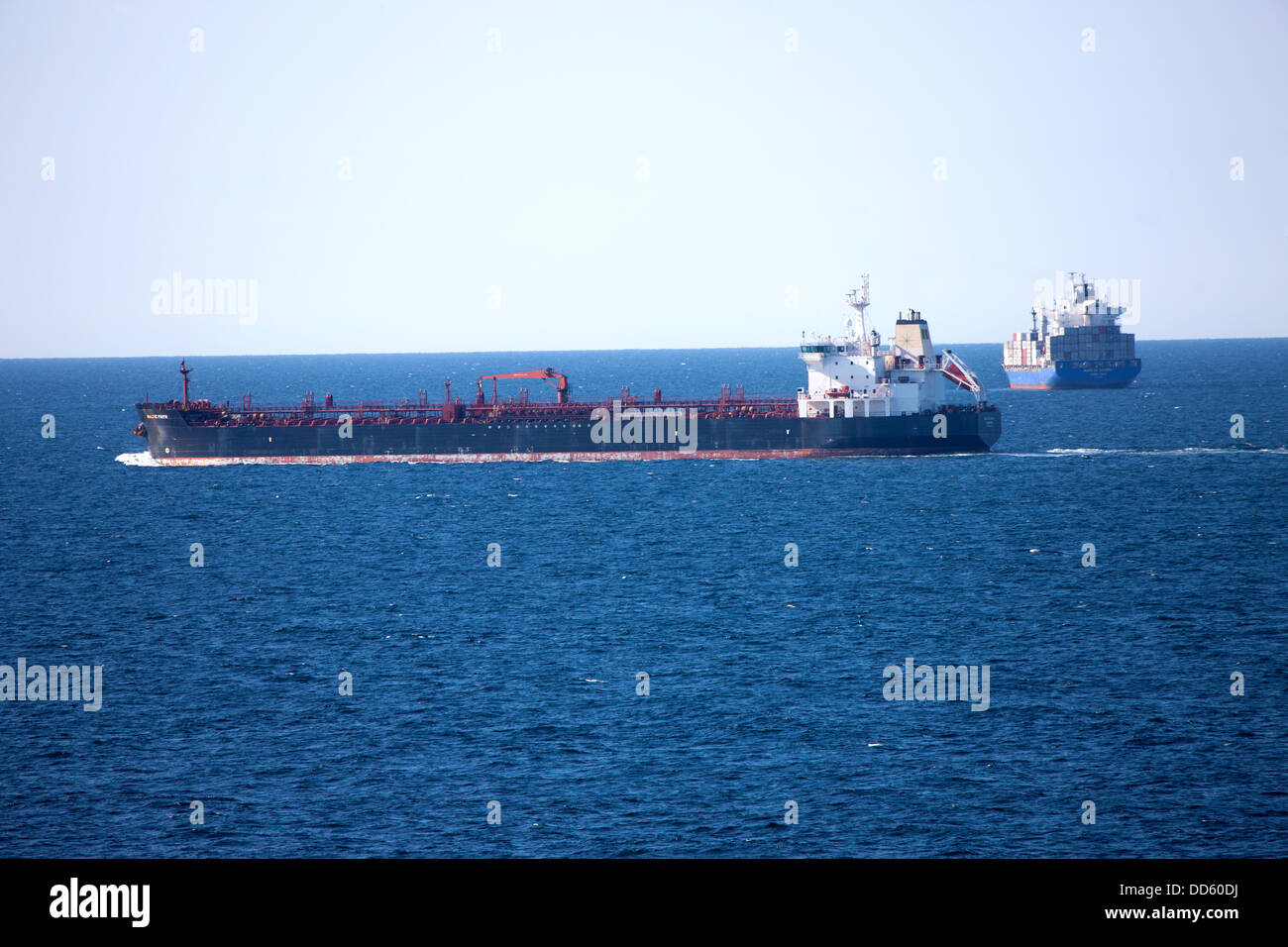 Scorpione Gestione commerciale Baltic fede bulker nave mercantile il trasporto di olio e chimichiera carico nel Mar Baltico Foto Stock