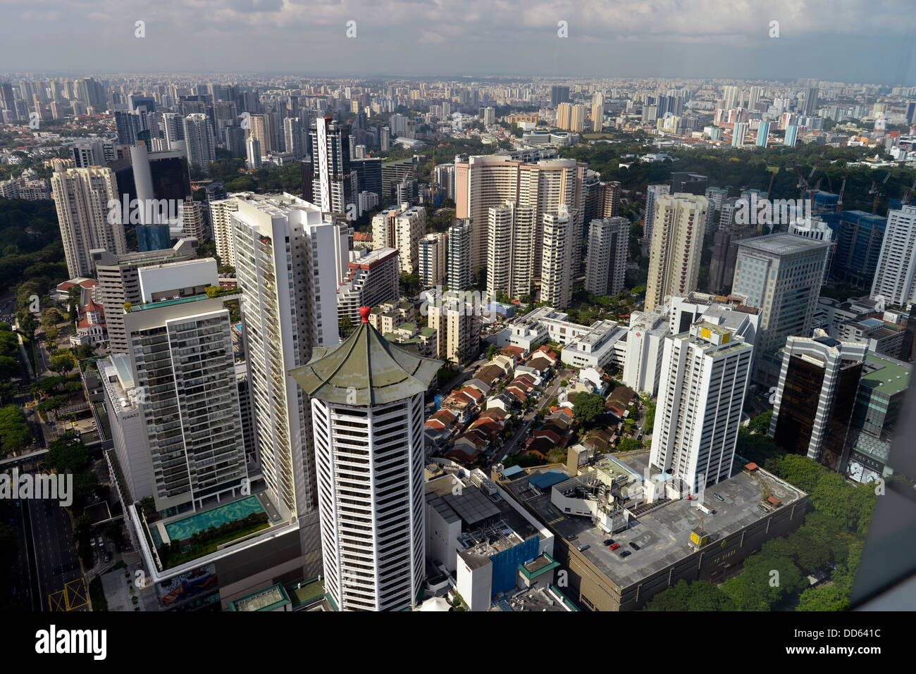 Asia Singapore Vista della città stato Foto Stock