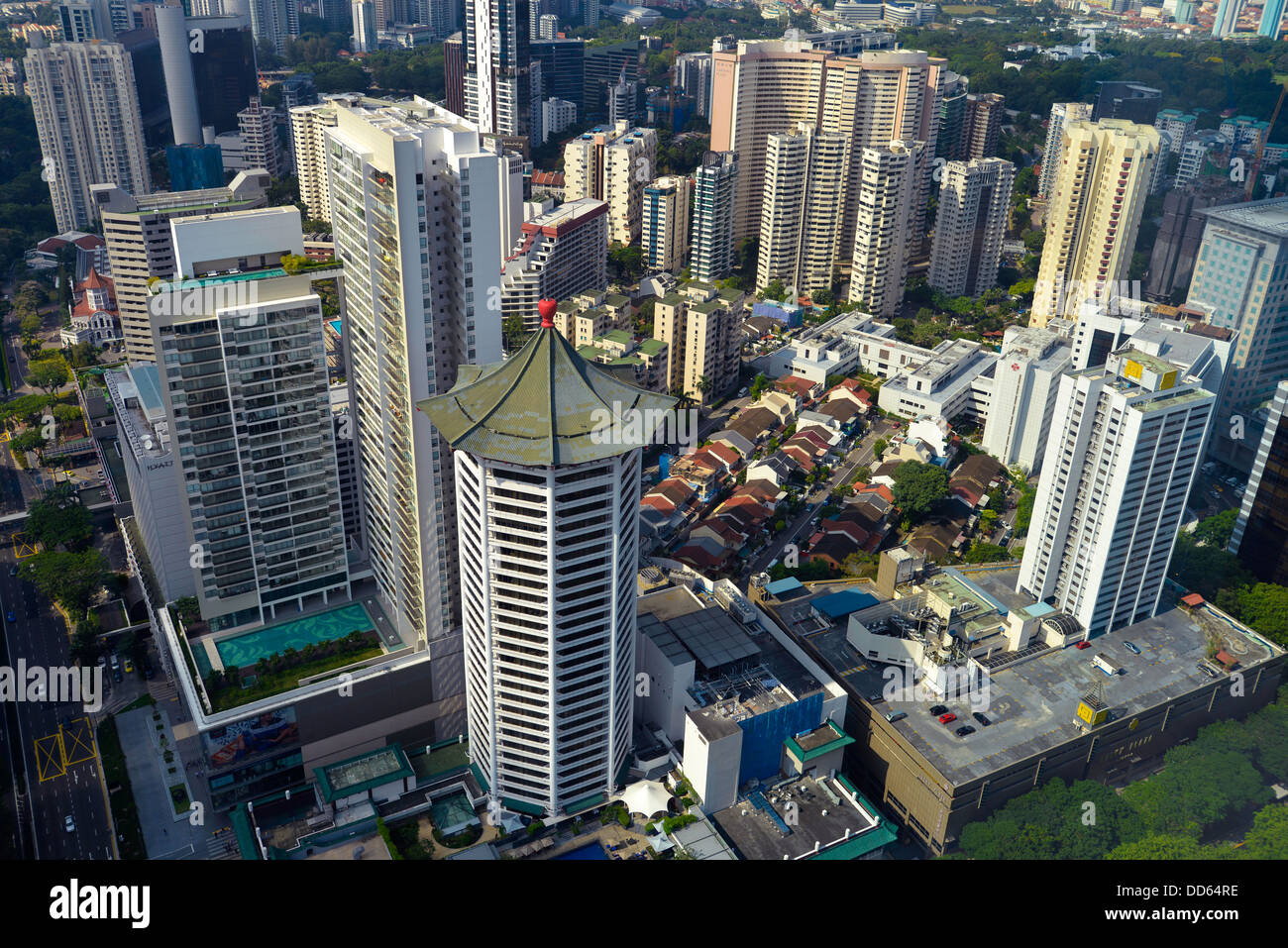 Asia Singapore Vista della città stato Foto Stock