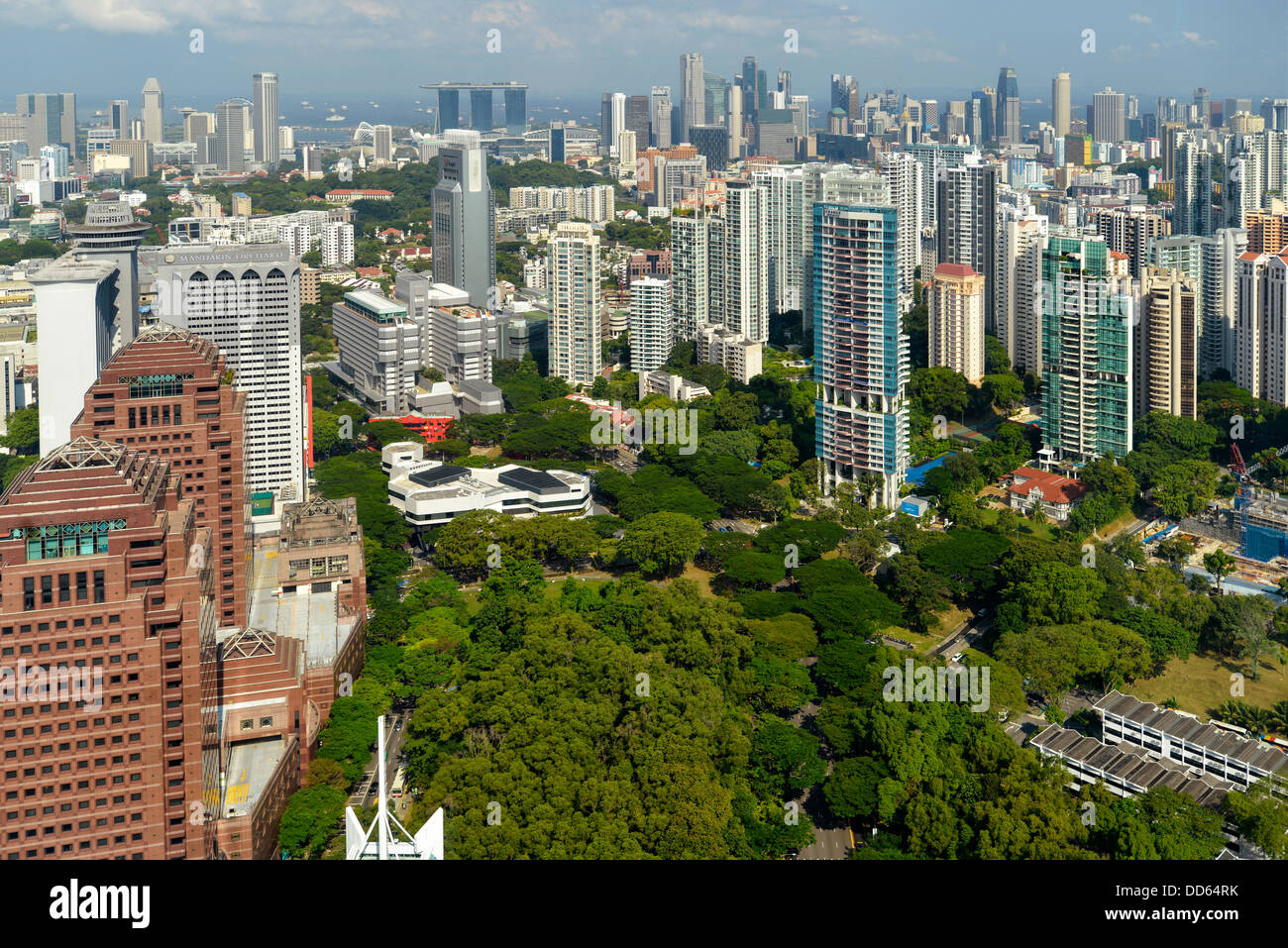 Asia Singapore Vista della città stato Foto Stock