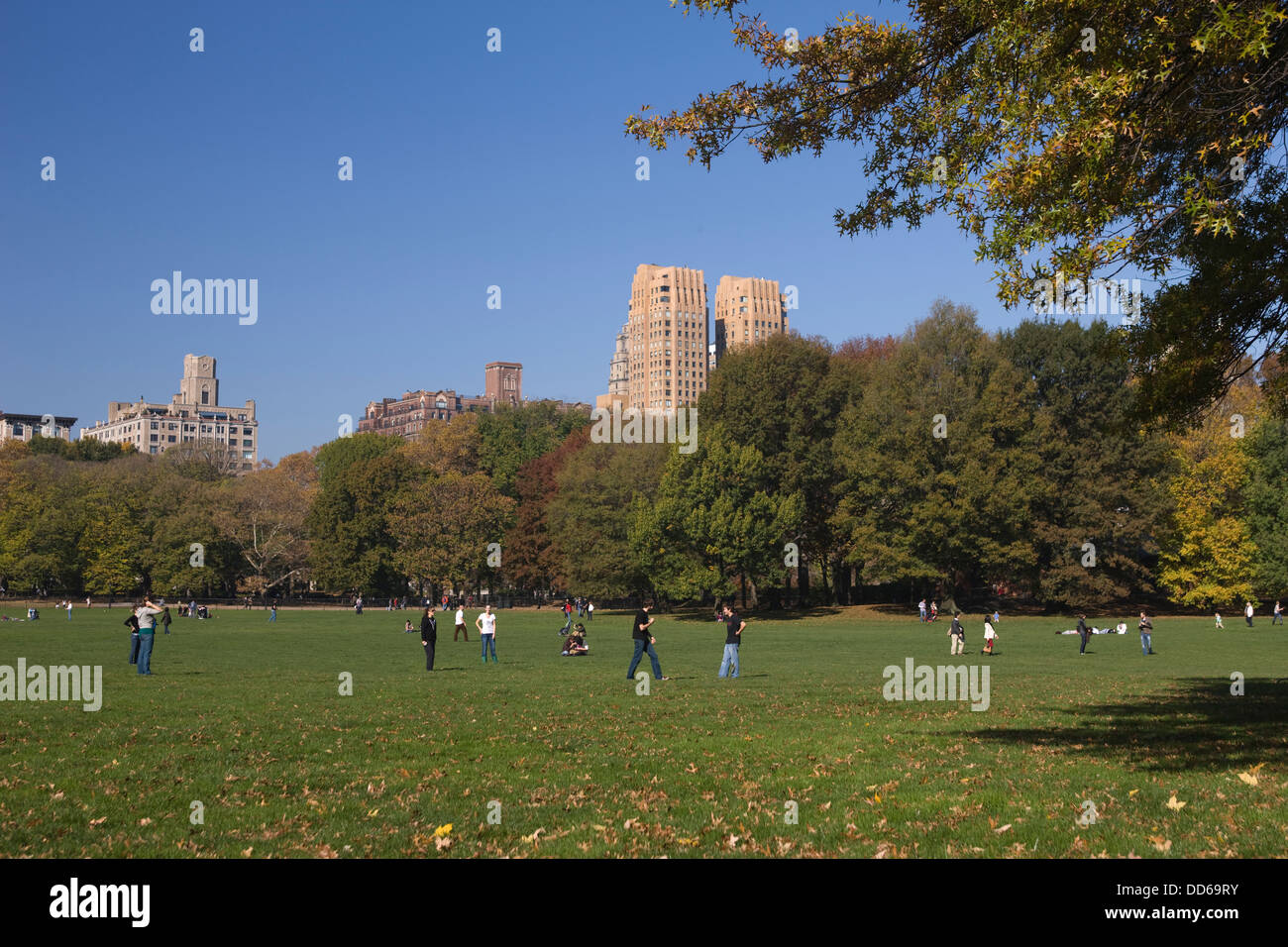 CENTRAL PARK WEST skyline di Manhattan A NEW YORK CITY USA Foto Stock