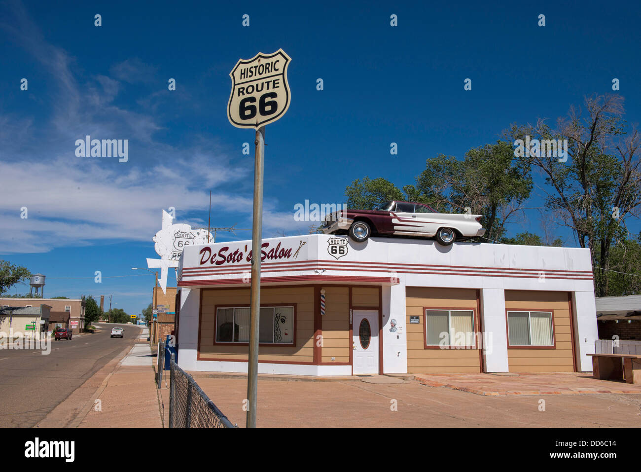 Lungo la storica Route 66, Seligman, Arizona Foto Stock