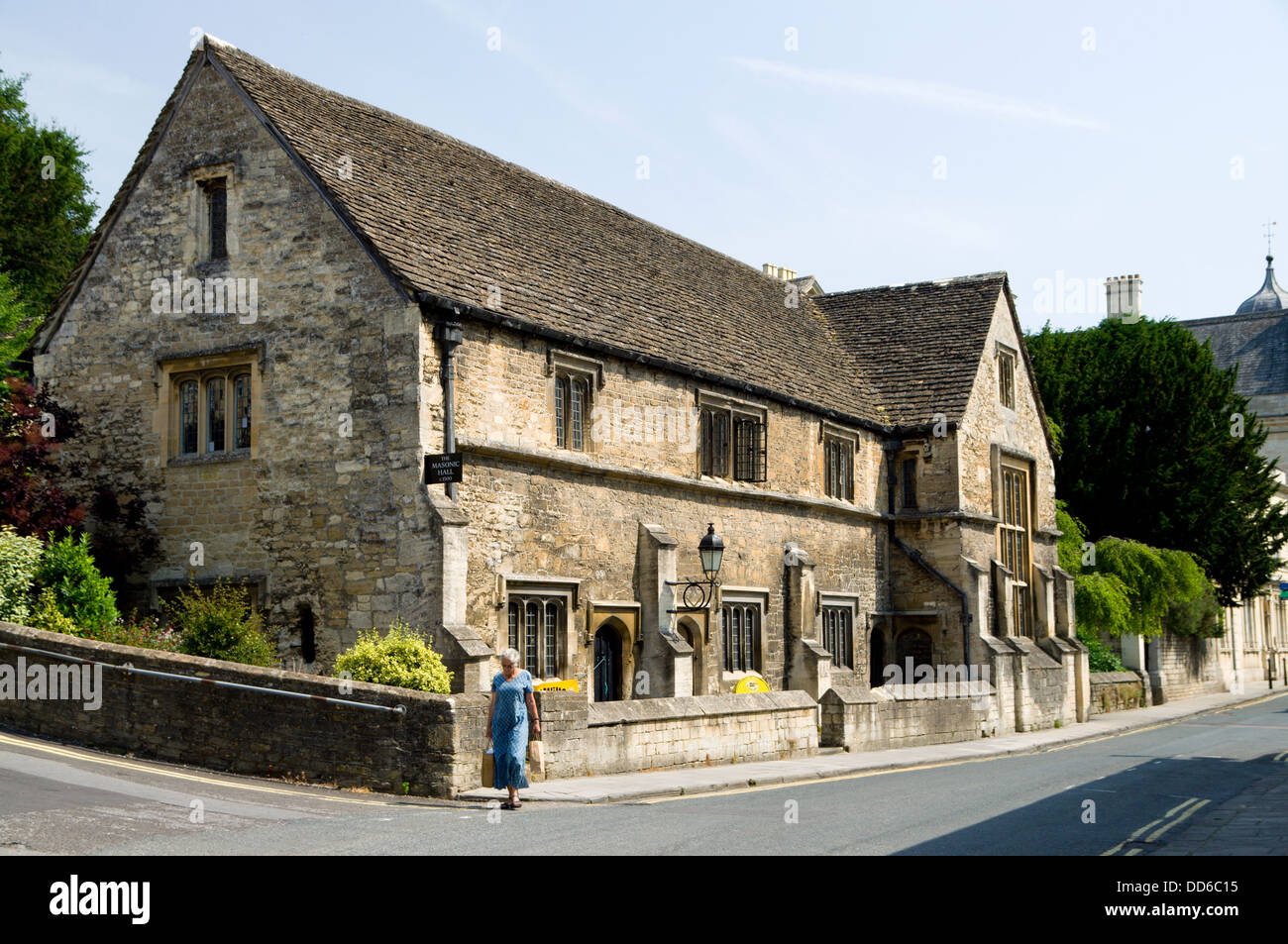 La sala massonico formalmente la vecchia chiesa Hall costruito nel 1538, Bradford on Avon, Wiltshire, Inghilterra. Foto Stock