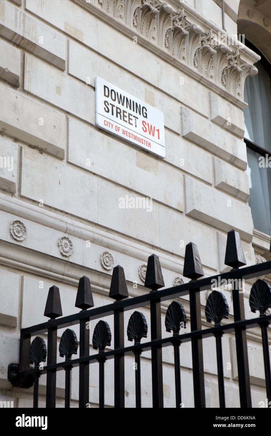 Downing Street a Londra Foto Stock