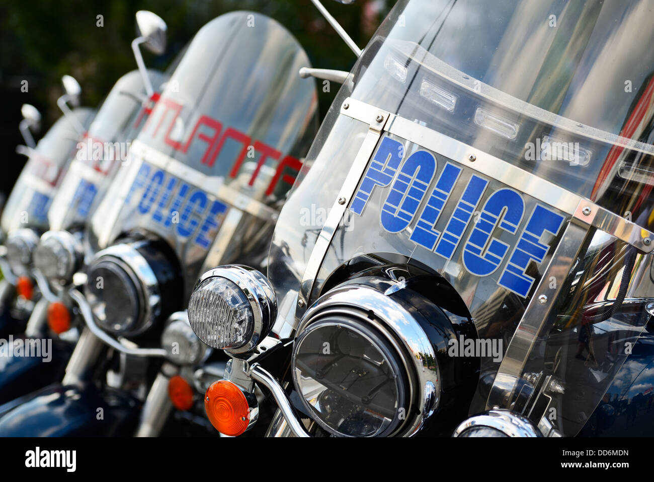 La polizia di Atlanta motocicli Foto Stock
