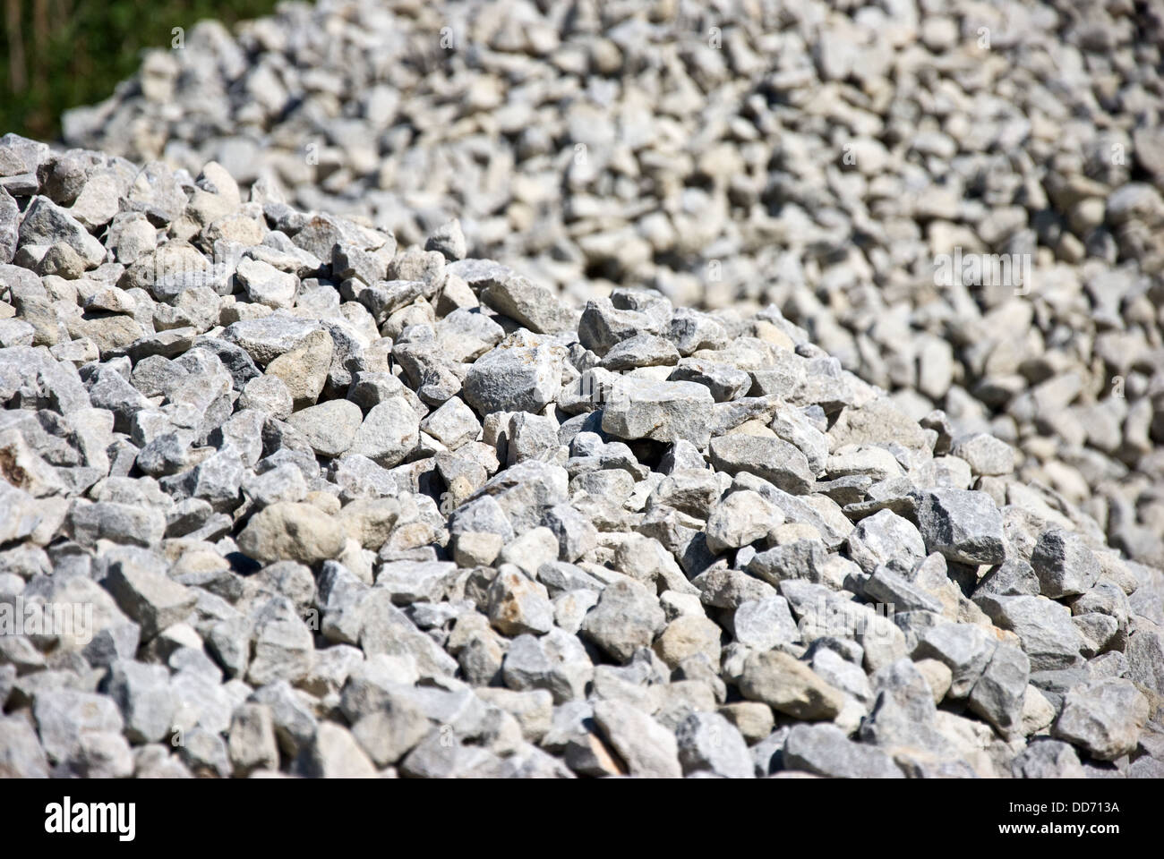 Pila di trucioli di pietra Foto Stock