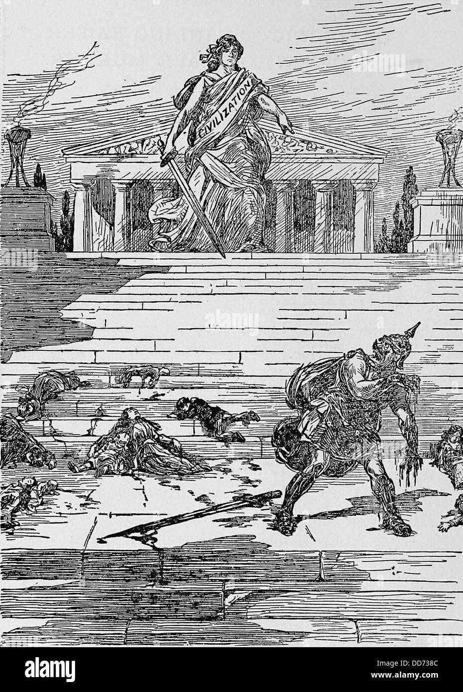 Anti-German cartoon a seguito della Lusitania naufragio. 1915. (BSLOC 2012 4 100) Foto Stock